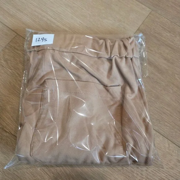 Autres Filles Womens Wide Leg Drawstring Trousers Tan Camel Size Large - Picture 11 of 11